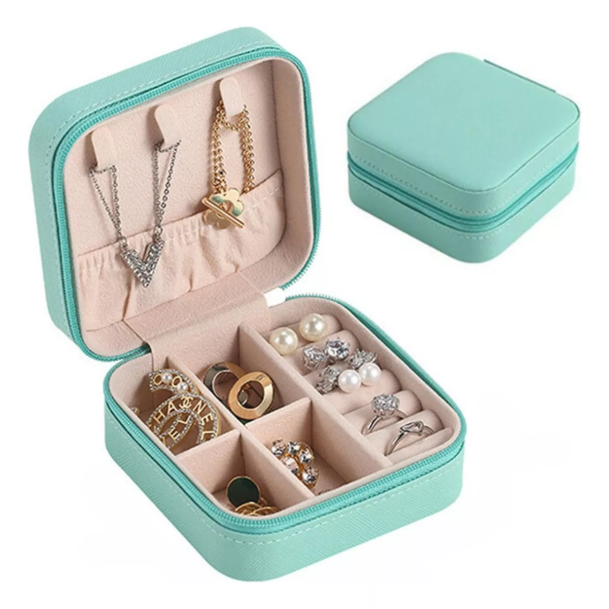 EleganceBox - Porta-Jóias Compacto