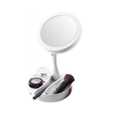 LumiVanity – Espelho Camarim Dobrável com Organizador