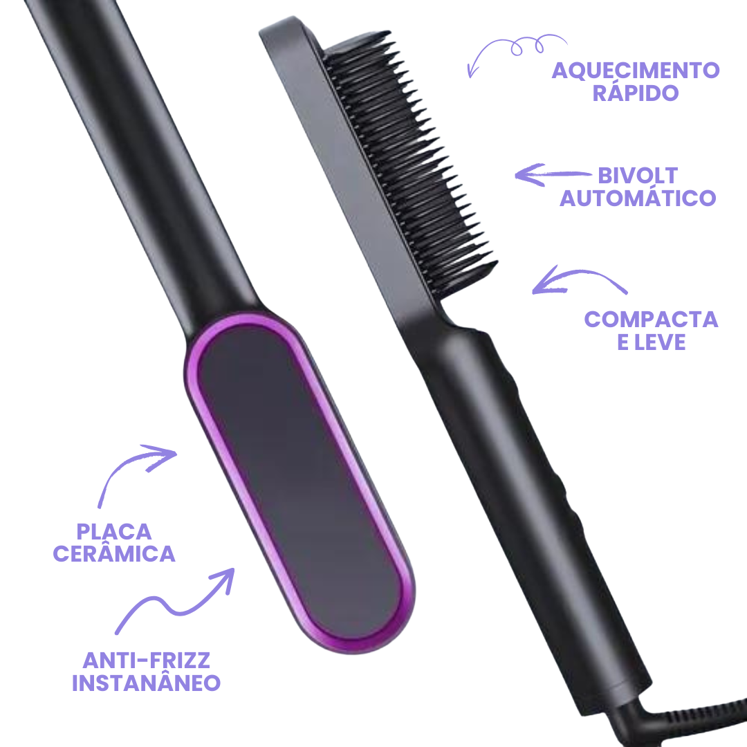 InstaLiss - Escova Alisadora Elétrica Bivolt