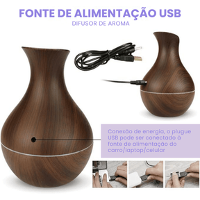 AromaWood - Umidificador Ultrassônico
