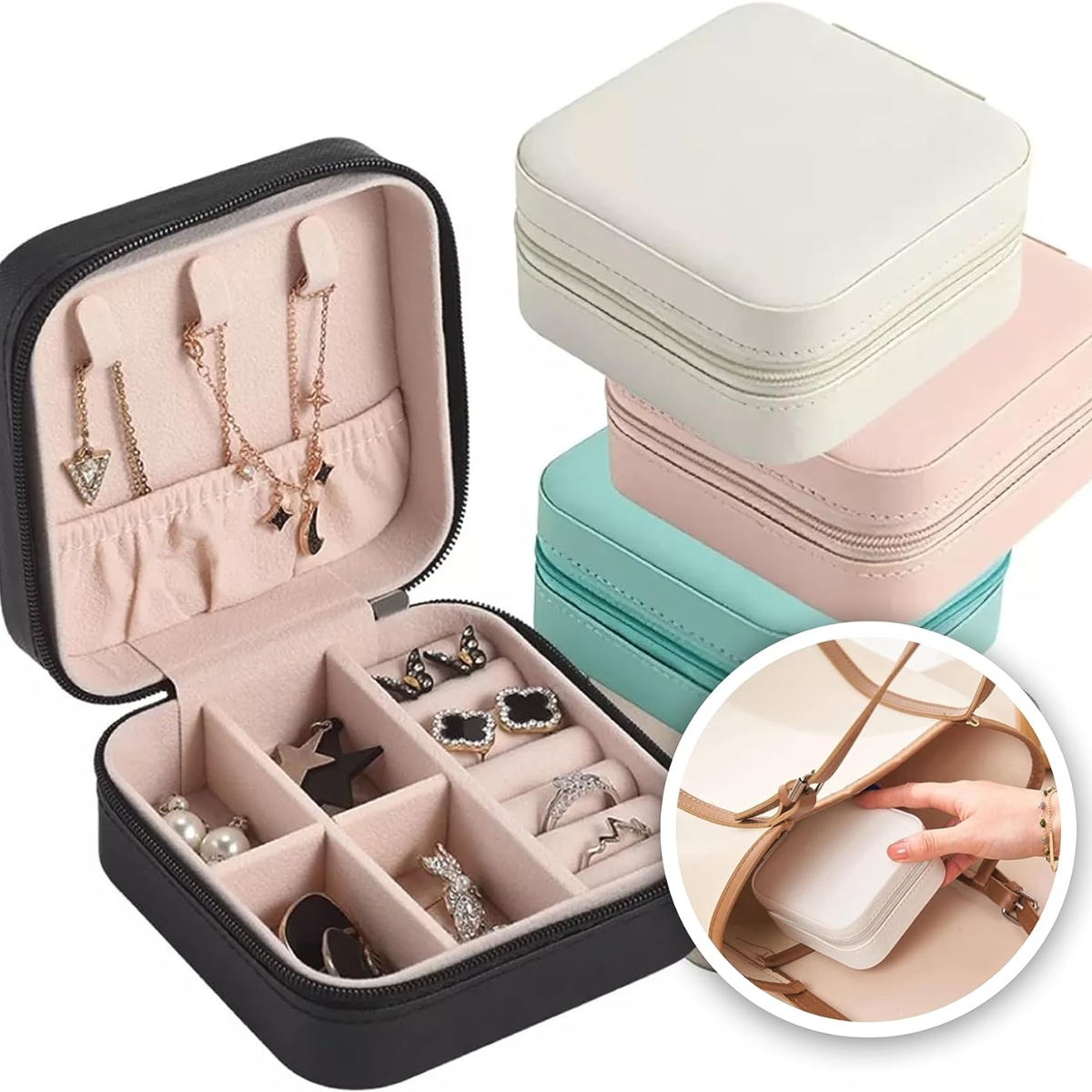 EleganceBox - Porta-Jóias Compacto